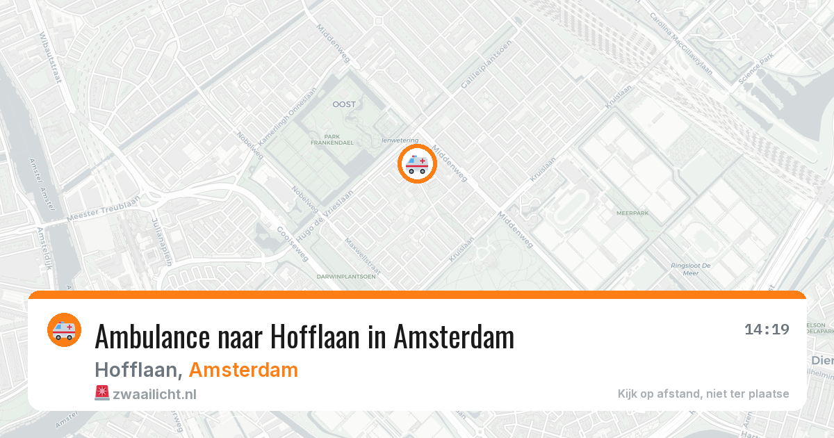 Ambulance naar Hofflaan in Amsterdam — 12 aug 2026