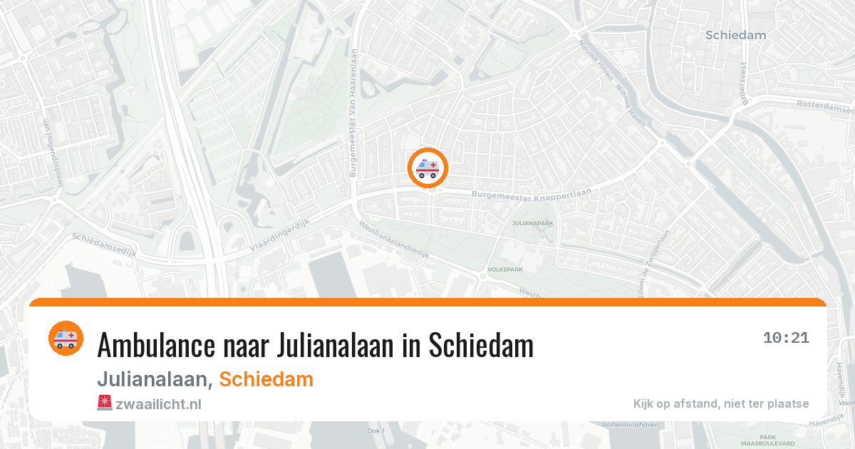 Ambulance naar Julianalaan in Schiedam — 17 jun 2026