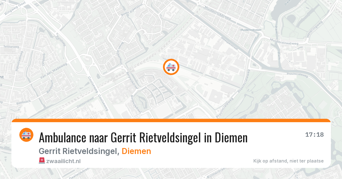 Ambulance naar Gerrit Rietveldsingel in Diemen — 18 mrt 2026