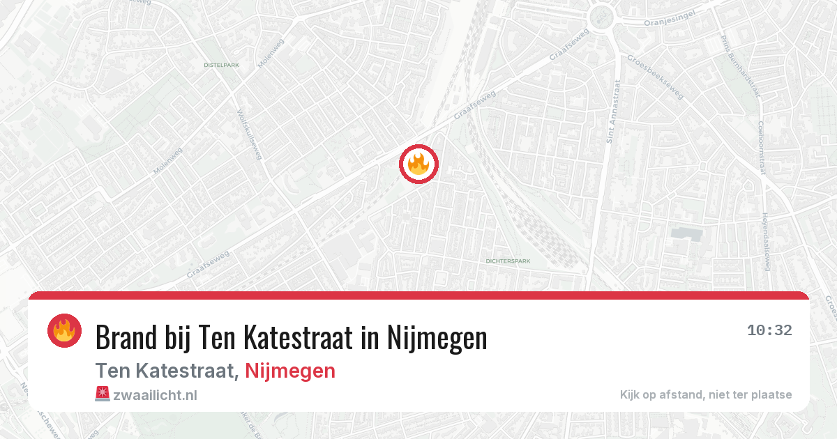 Brand bij Ten Katestraat in Nijmegen — 28 jun 2026