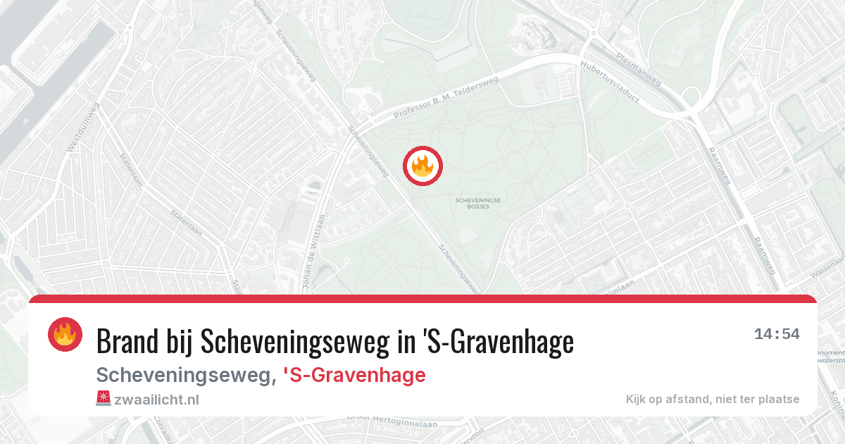 Brand bij Scheveningseweg in 'S-Gravenhage — 29 mei 2026