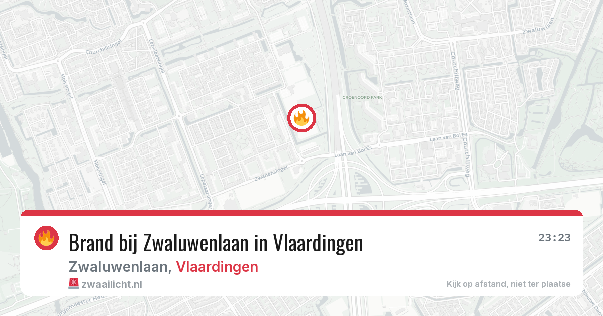 Brand bij Zwaluwenlaan in Vlaardingen — 8 aug 2026