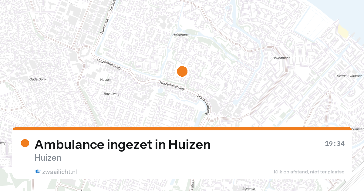Ambulance ingezet in Huizen — 31 mei 2026