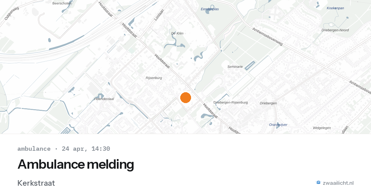 Ambulance melding — 24 apr 2026