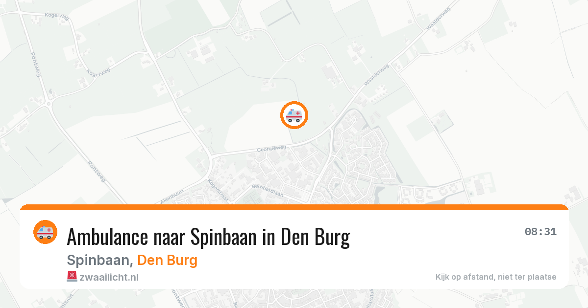 Ambulance naar Spinbaan in Den Burg — 6 aug 2026