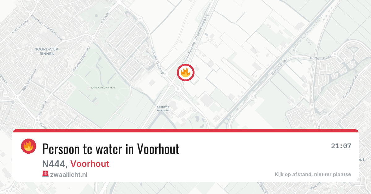 Persoon te water in Voorhout — 11 aug 2026