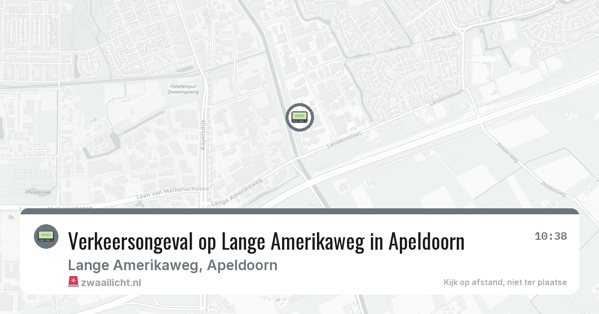 Verkeersongeval op Lange Amerikaweg in Apeldoorn — 30 jul 2026