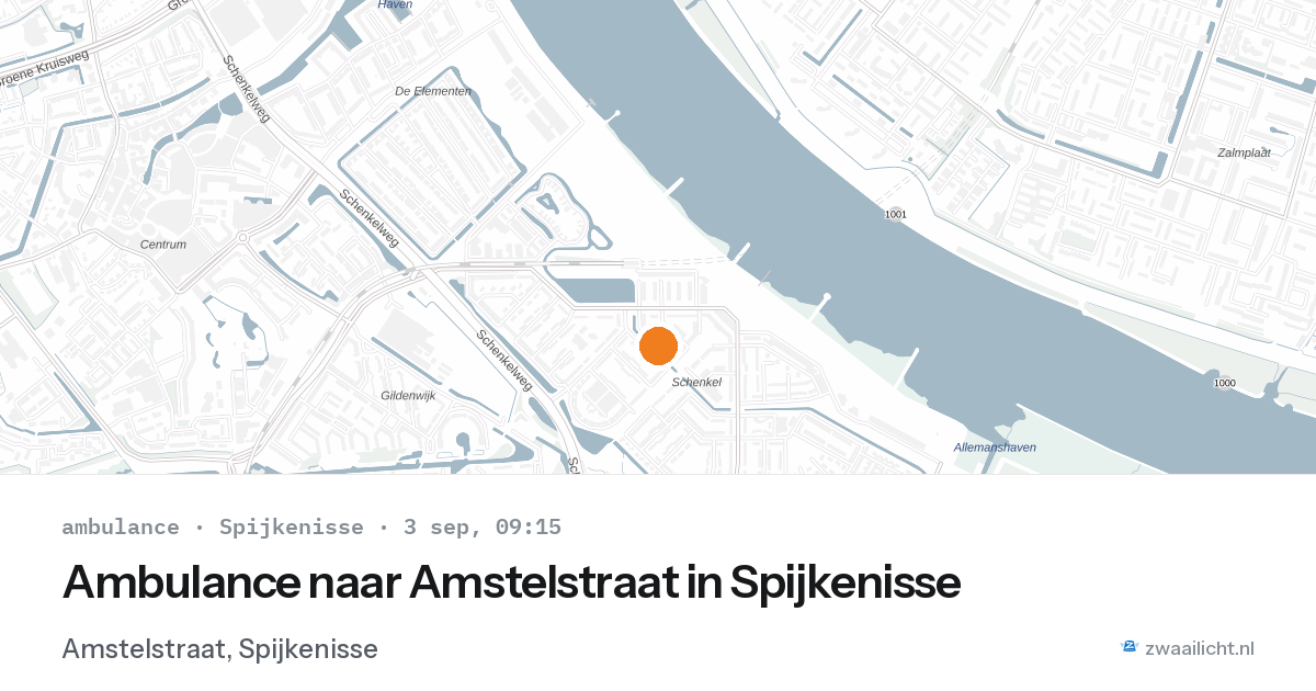 Ambulance naar Amstelstraat in Spijkenisse — 3 sep 2026