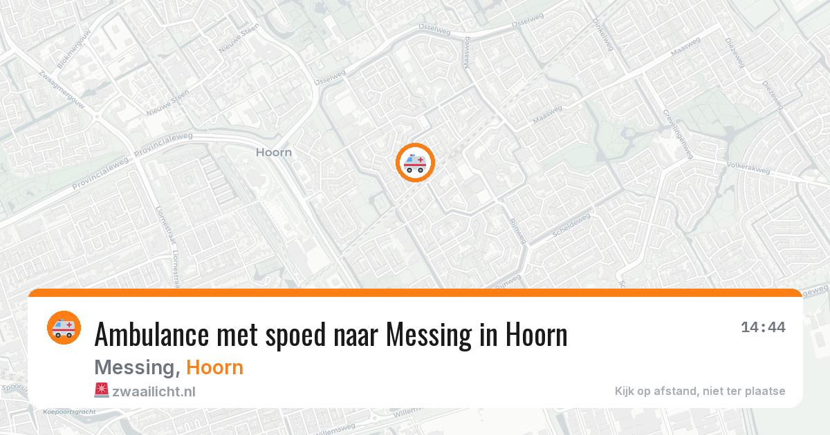 Ambulance met spoed naar Messing in Hoorn — 2 mei 2026