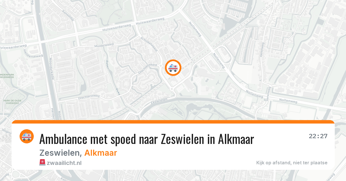 Ambulance met spoed naar Zeswielen in Alkmaar — 14 mrt 2026