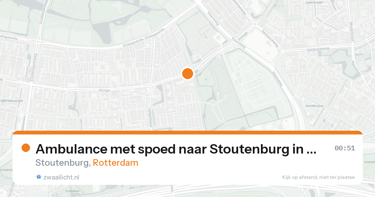Ambulance met spoed naar Stoutenburg in Rotterdam — 19 aug 2026