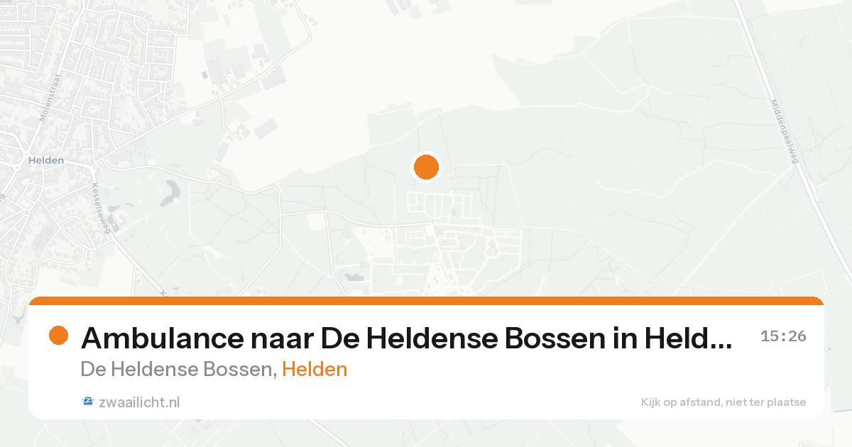 Ambulance naar De Heldense Bossen in Helden — 22 aug 2026