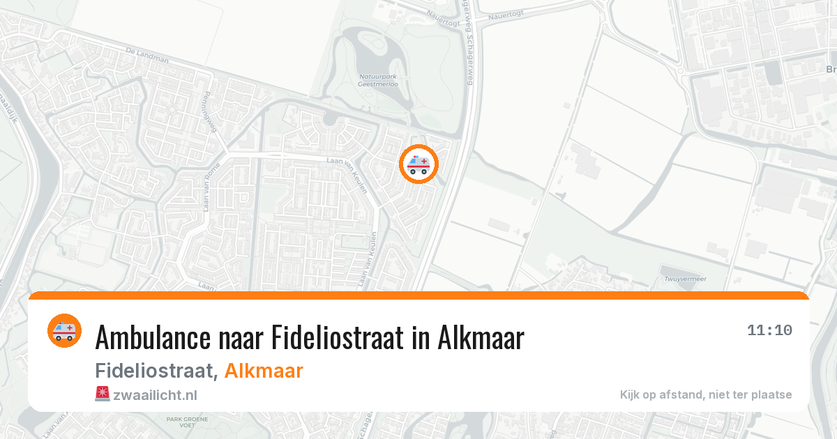 Ambulance naar Fideliostraat in Alkmaar — 12 aug 2026