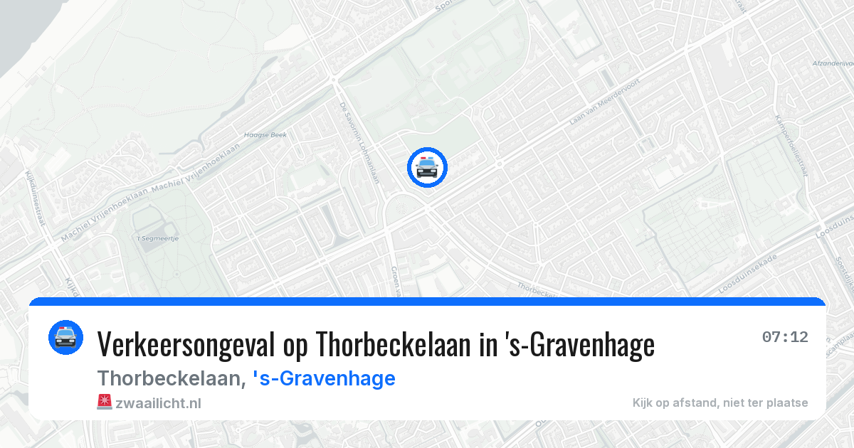 Verkeersongeval op Thorbeckelaan in 's-Gravenhage — 26 mrt 2026