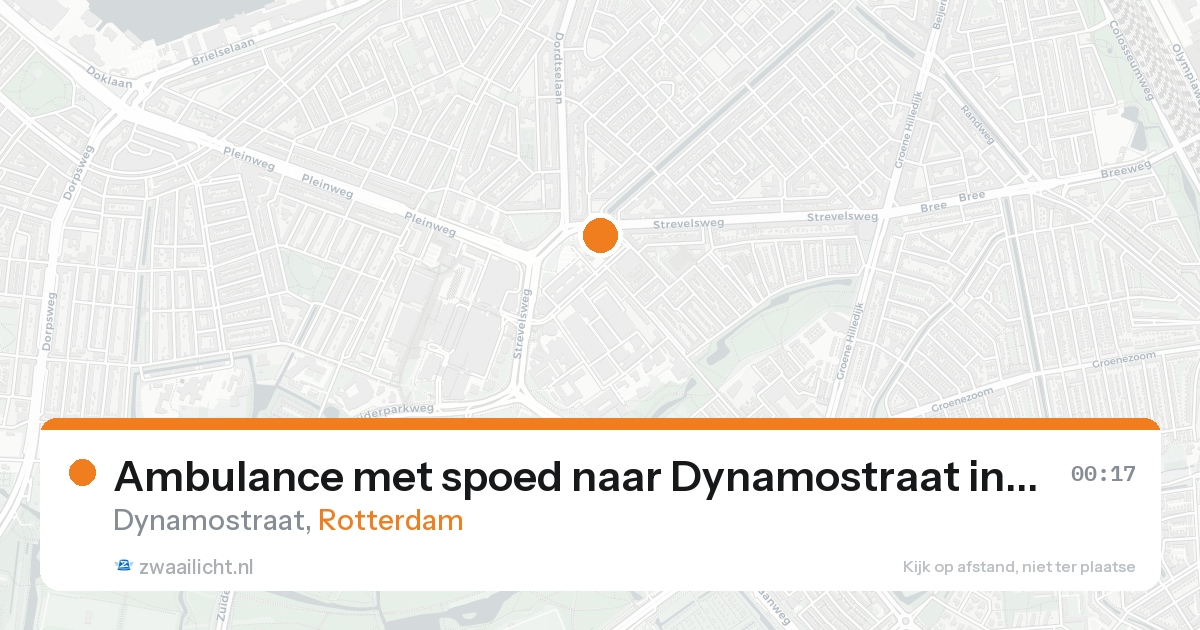 Ambulance met spoed naar Dynamostraat in Rotterdam — 7 feb 2026