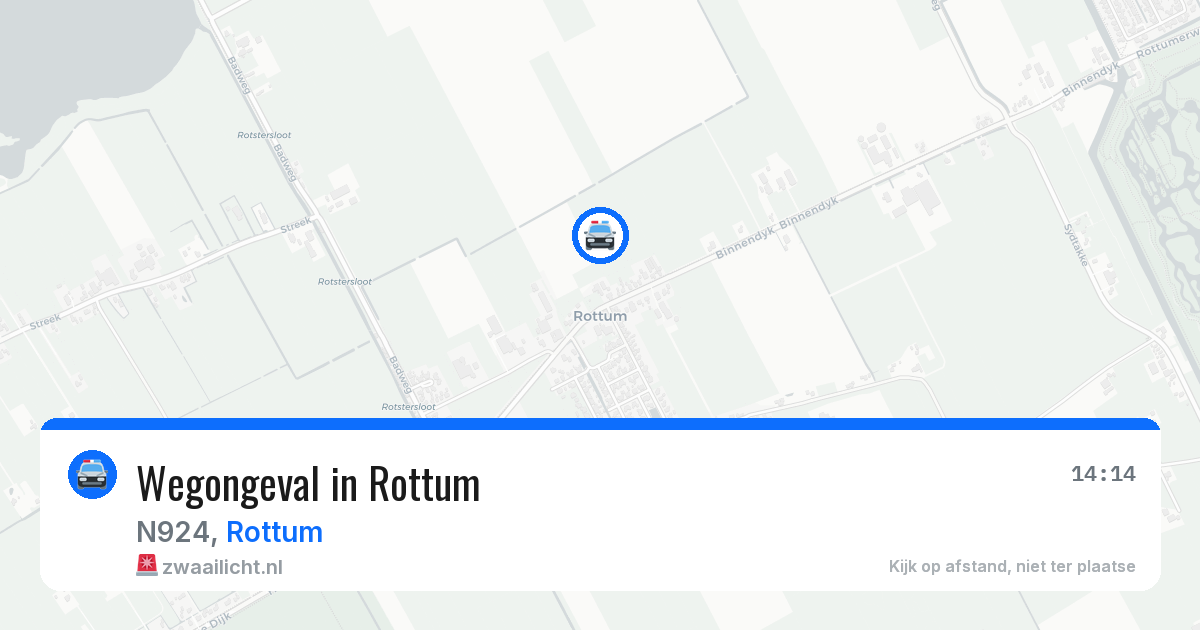 Wegongeval in Rottum — 20 apr 2026