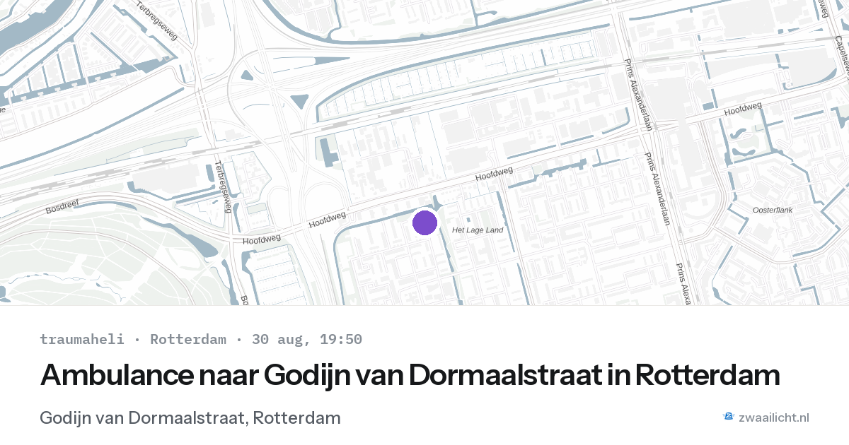 Ambulance naar Godijn van Dormaalstraat in Rotterdam — 30 aug 2026