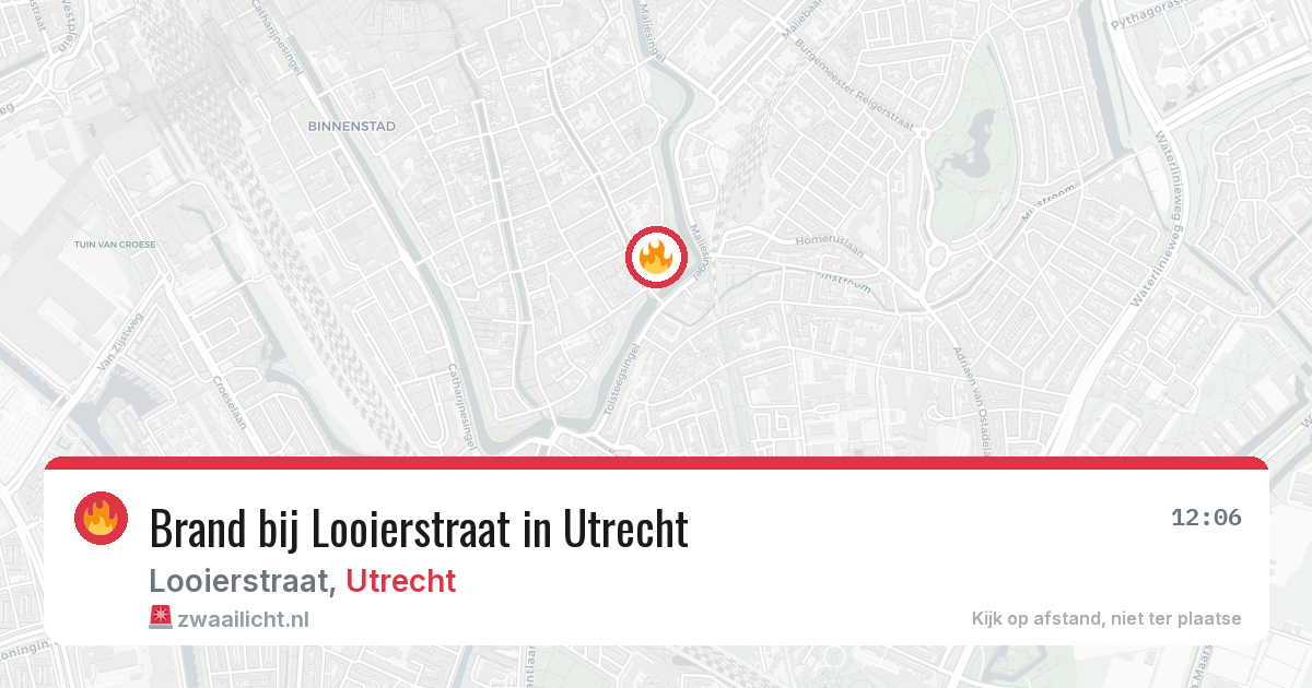 Brand bij Looierstraat in Utrecht — 4 jun 2026