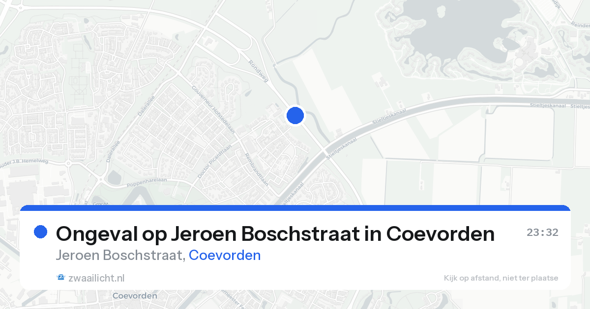 Ongeval op Jeroen Boschstraat in Coevorden — 13 aug 2026