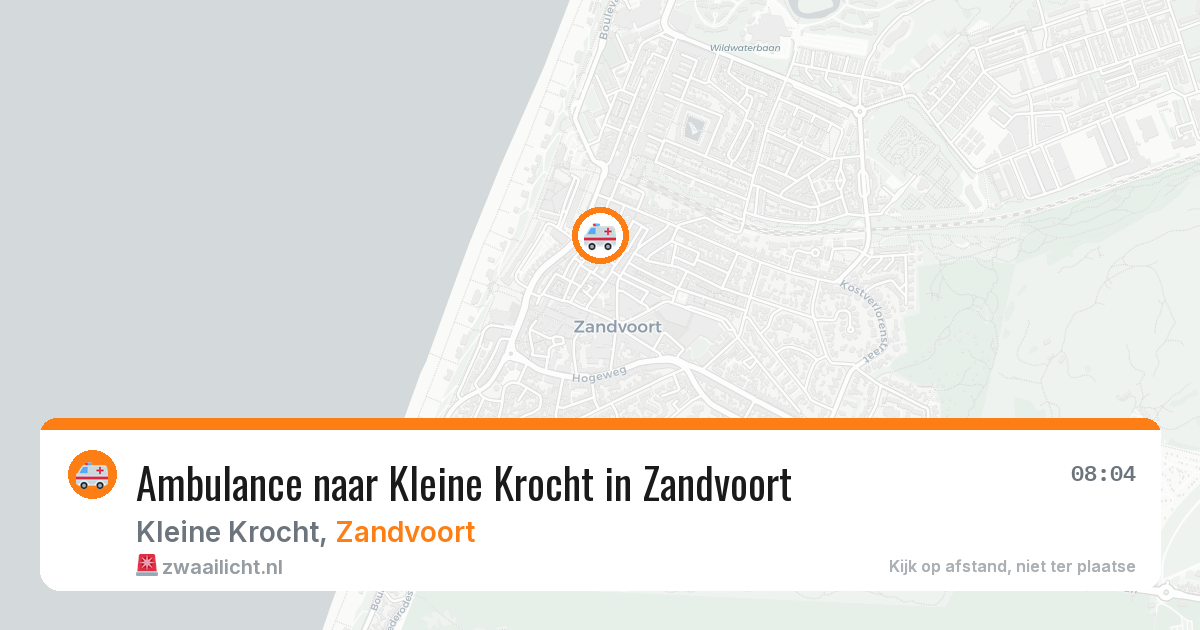 Ambulance naar Kleine Krocht in Zandvoort — 20 apr 2026