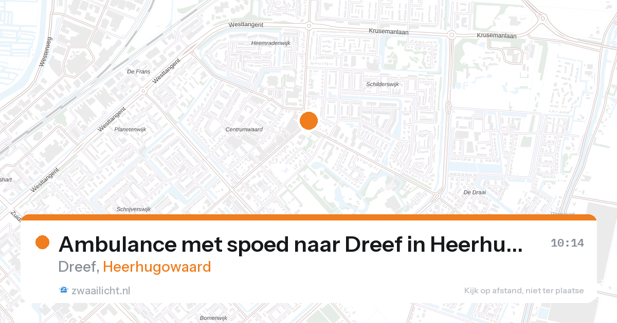Ambulance met spoed naar Dreef in Heerhugowaard — 27 aug 2026