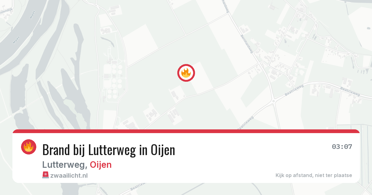 Brand bij Lutterweg in Oijen — 29 jan 2026