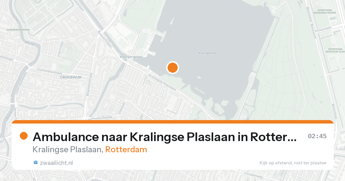 Ambulance naar Kralingse Plaslaan in Rotterdam — 24 aug 2026