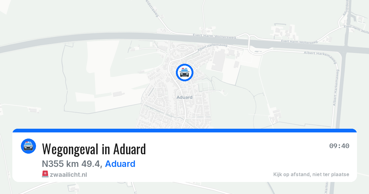 Wegongeval in Aduard — 19 jun 2026