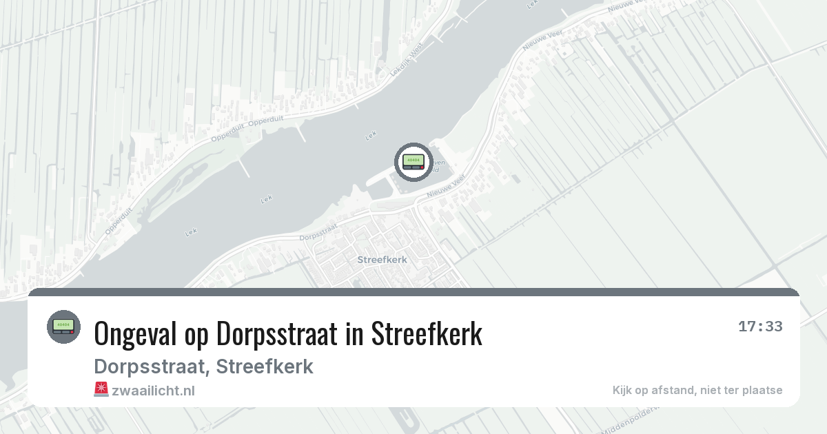Ongeval op Dorpsstraat in Streefkerk — 22 feb 2026