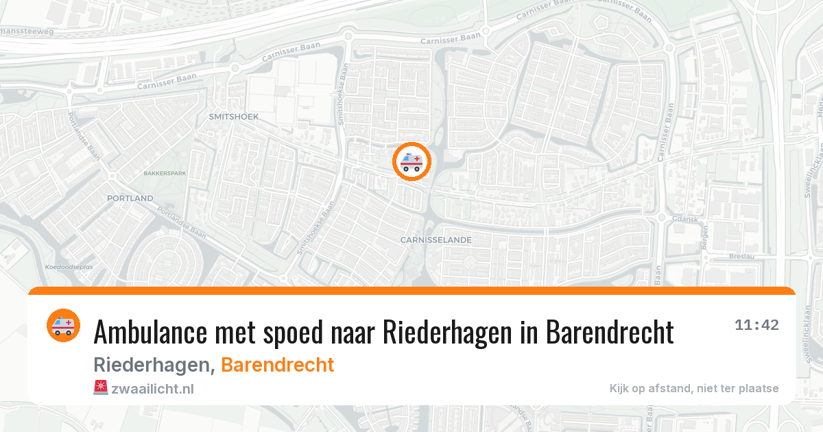 Ambulance met spoed naar Riederhagen in Barendrecht — 6 jun 2026