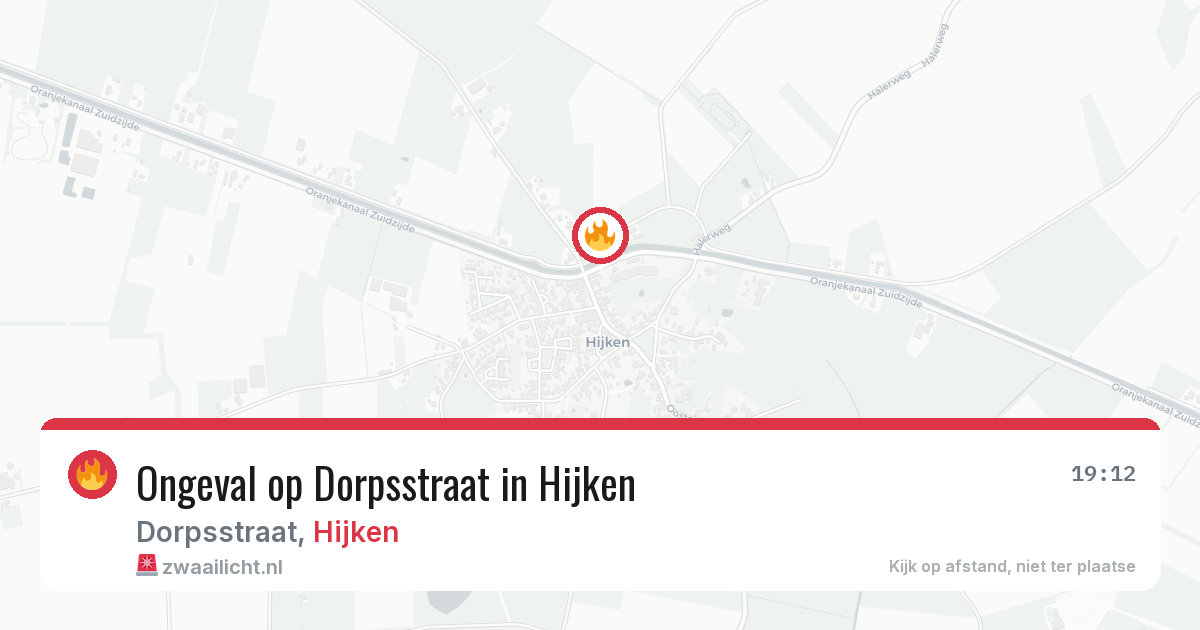 Ongeval op Dorpsstraat in Hijken — 16 jul 2026