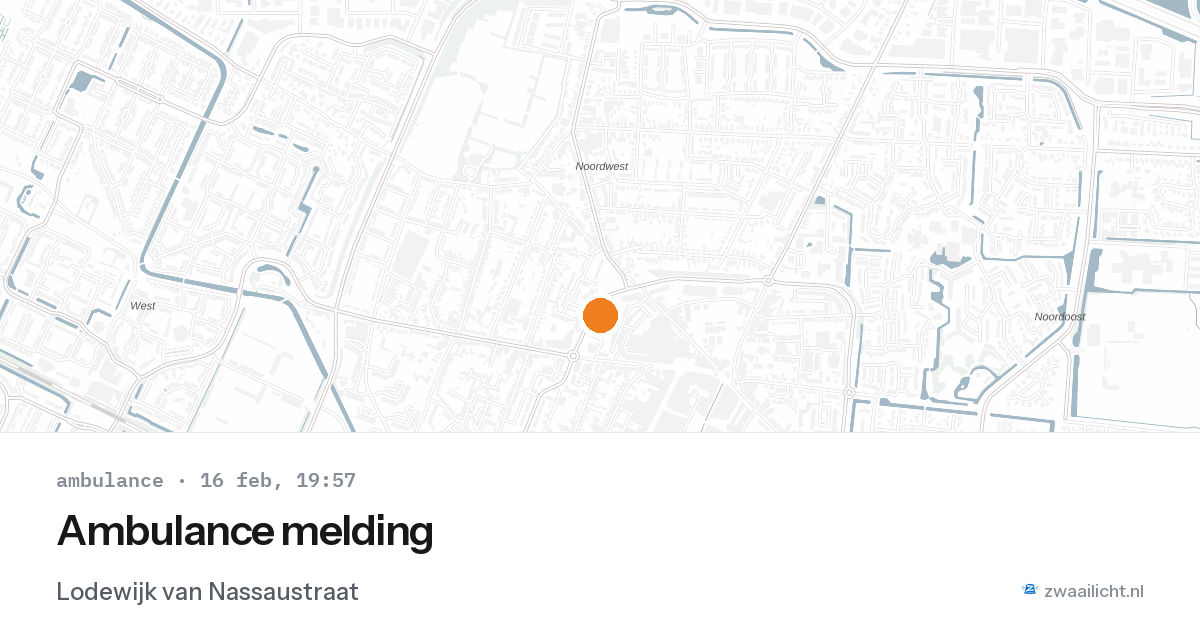 Ambulance melding — 16 feb 2026