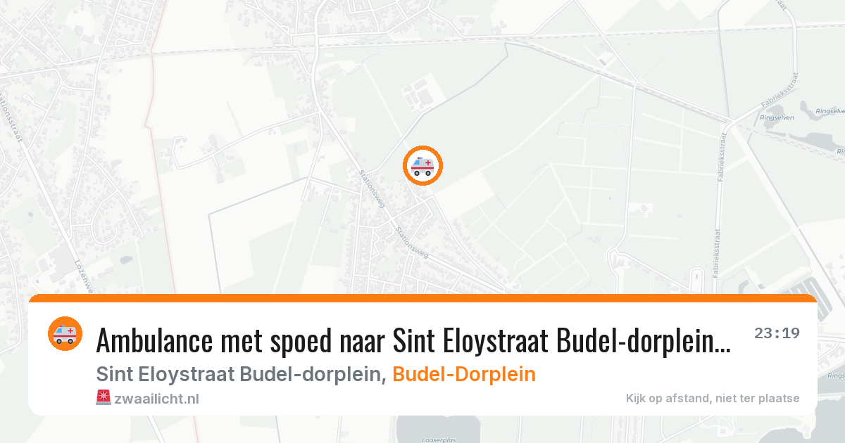 Ambulance met spoed naar Sint Eloystraat Budel-dorplein in Budel-Dorplein — 13 jul 2026