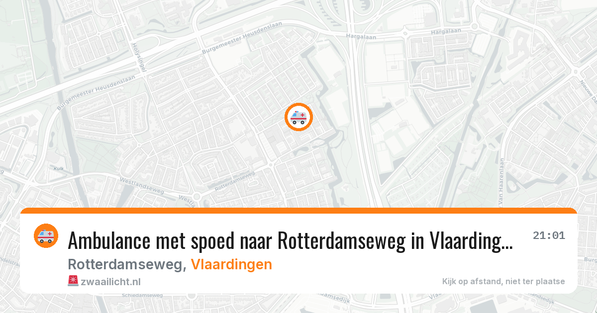 Ambulance met spoed naar Rotterdamseweg in Vlaardingen — 23 jun 2026