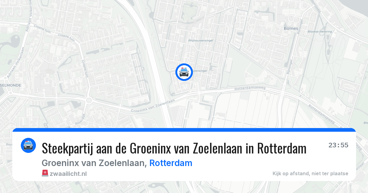 Steekpartij aan de Groeninx van Zoelenlaan in Rotterdam — 13 apr 2026