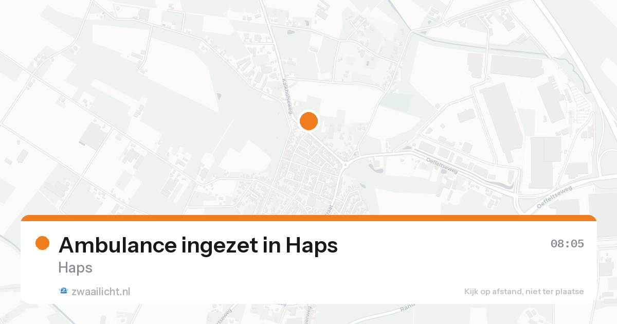 Ambulance ingezet in Haps — 11 aug 2026