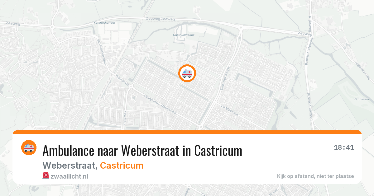 Ambulance naar Weberstraat in Castricum — 22 apr 2026