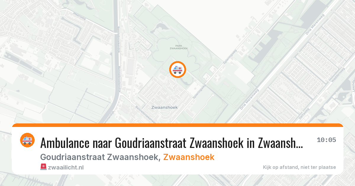 Ambulance naar Goudriaanstraat Zwaanshoek in Zwaanshoek — 10 jun 2026