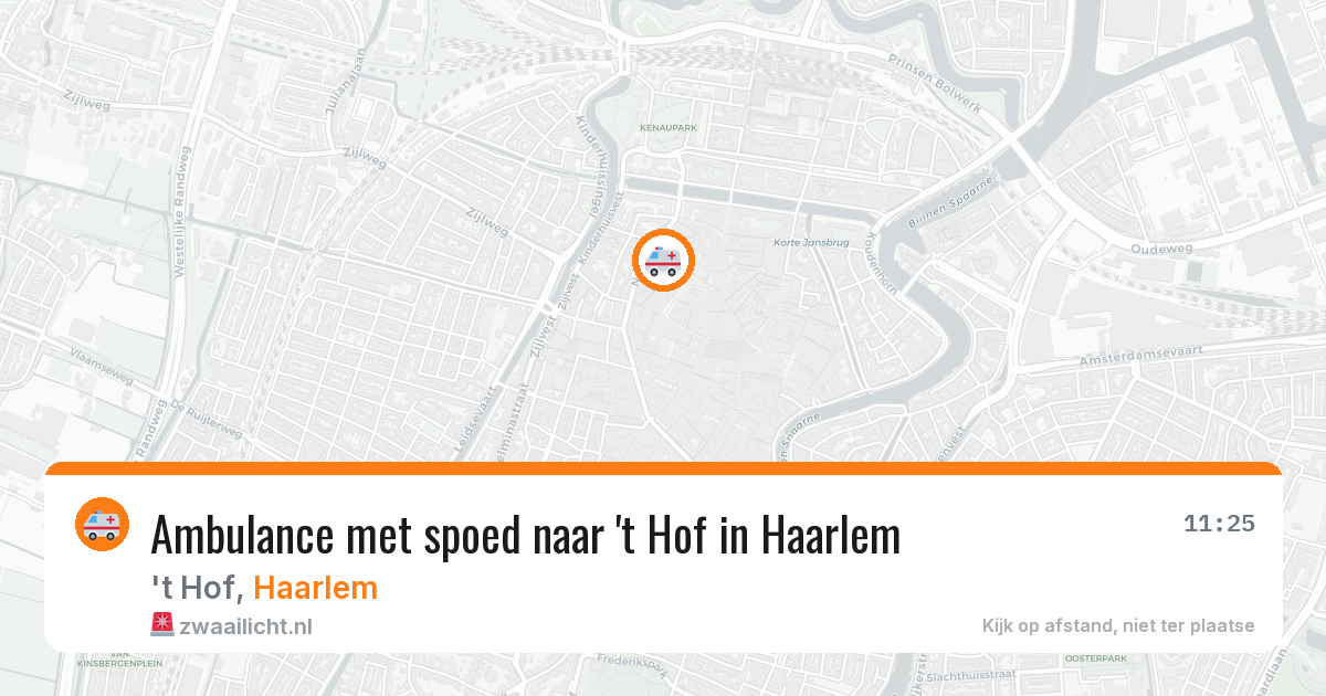 Ambulance met spoed naar 't Hof in Haarlem — 11 mei 2026