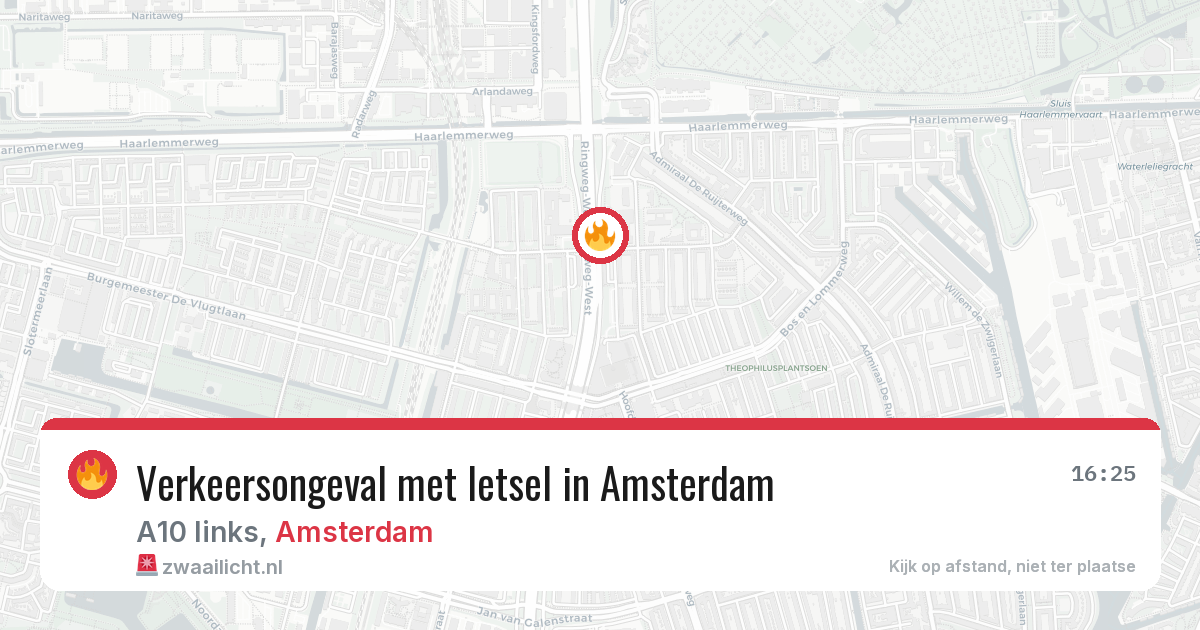 Verkeersongeval met letsel in Amsterdam — 13 aug 2026