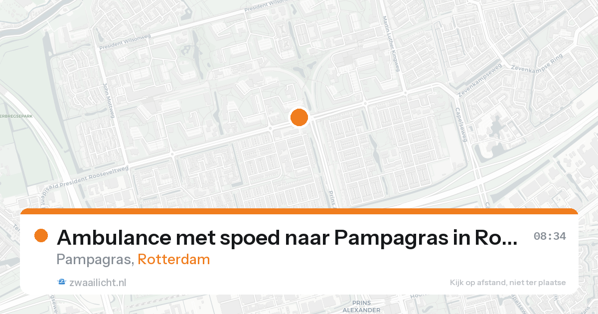 Ambulance met spoed naar Pampagras in Rotterdam — 18 aug 2026