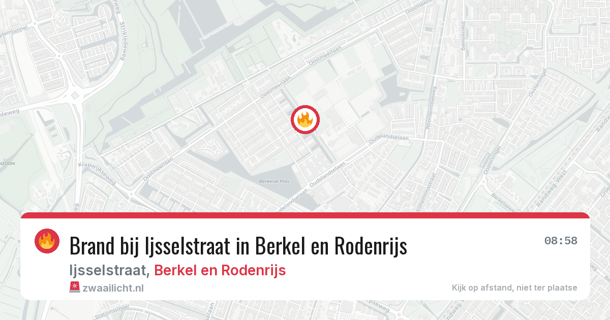 Brand bij Ijsselstraat in Berkel en Rodenrijs — 28 mei 2026