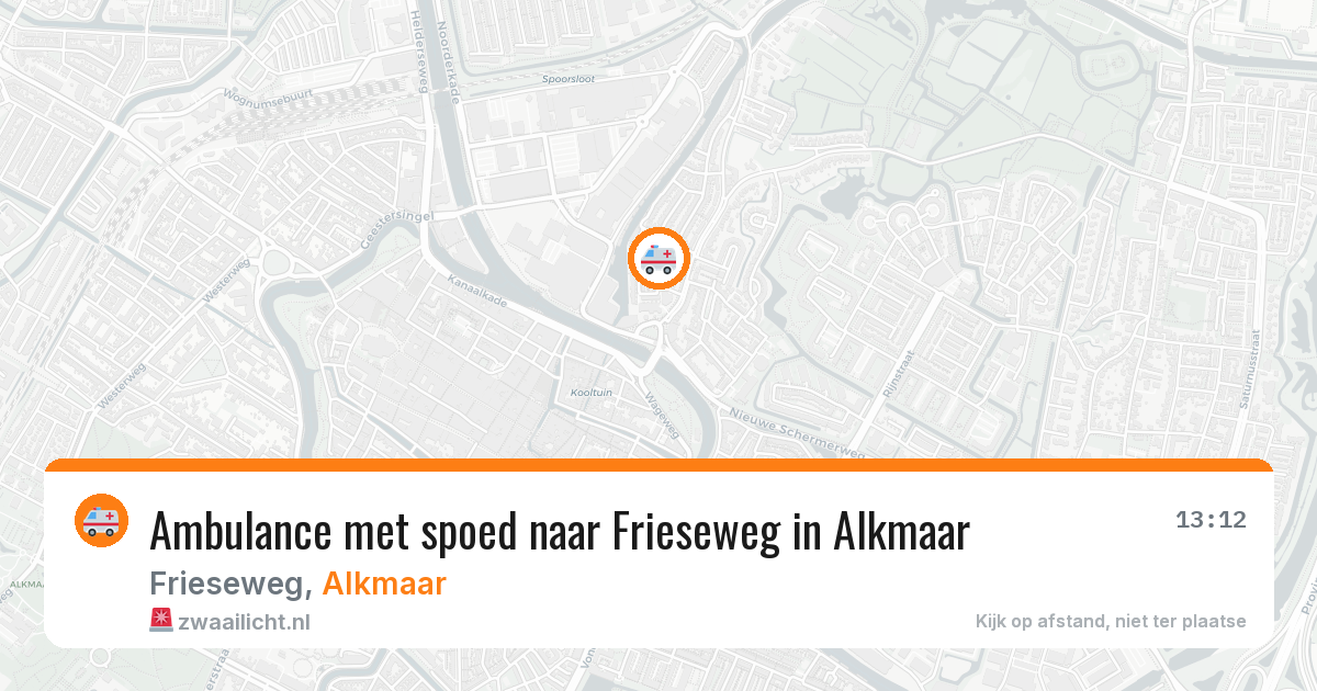 Ambulance met spoed naar Frieseweg in Alkmaar — 29 mei 2026