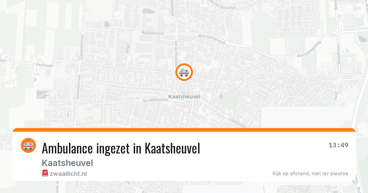 Ambulance ingezet in Kaatsheuvel — 24 mei 2026