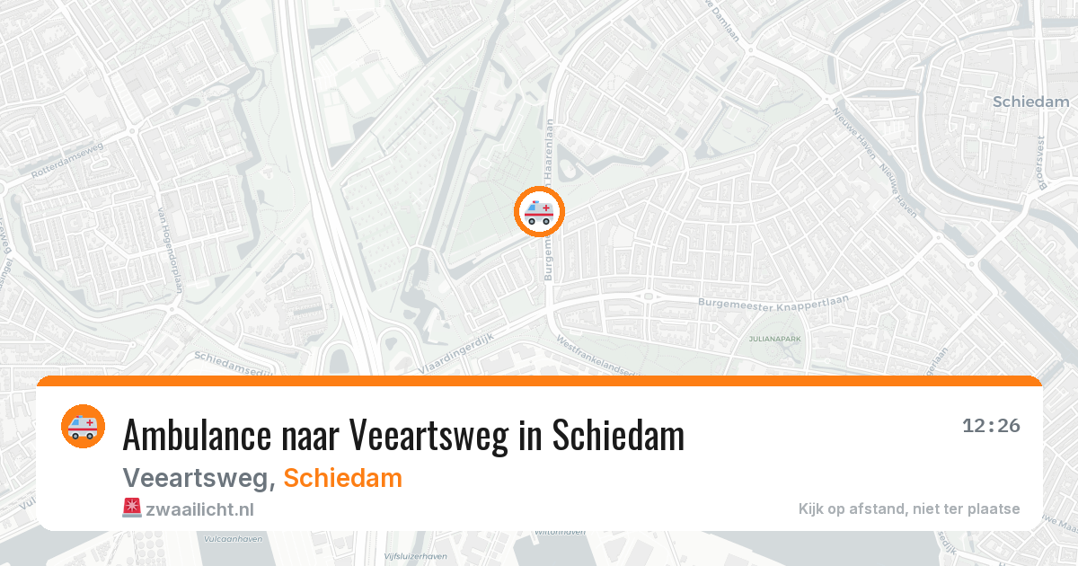 Ambulance naar Veeartsweg in Schiedam — 6 mei 2026