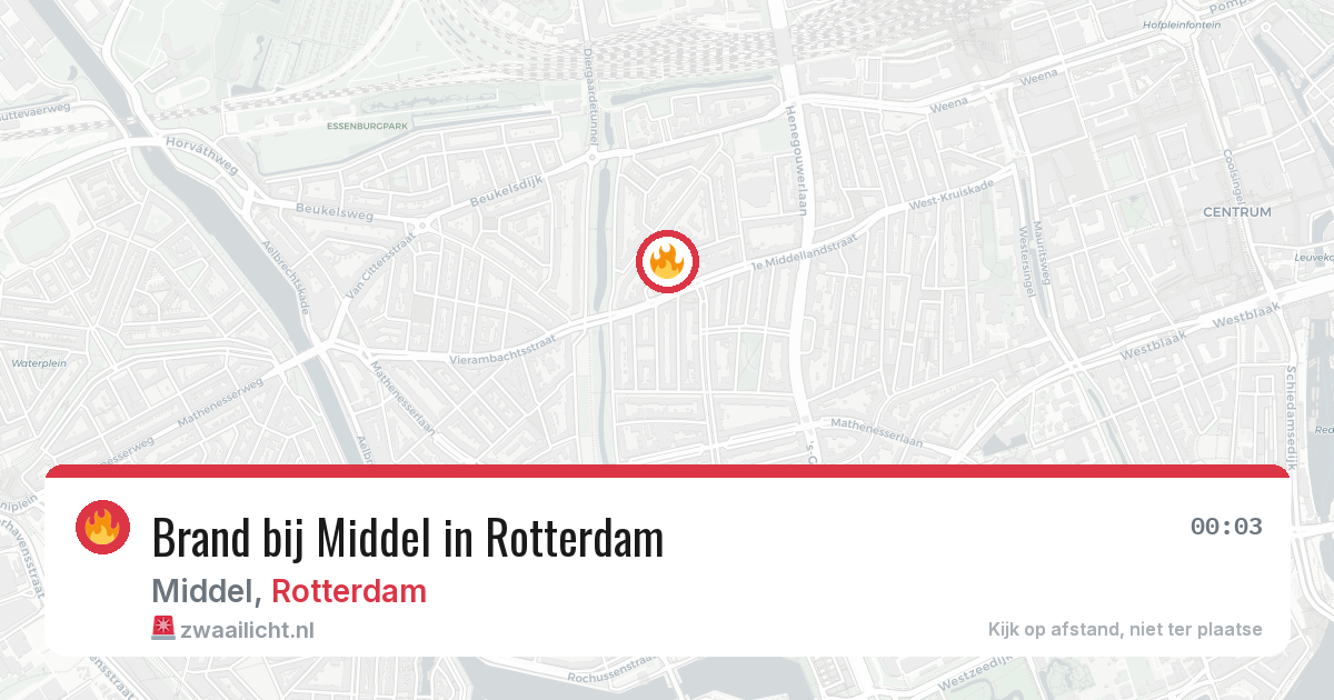 Brand bij Middel in Rotterdam — 24 apr 2026