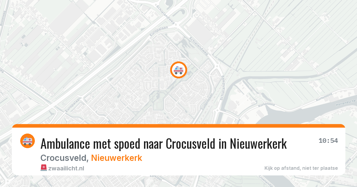 Ambulance met spoed naar Crocusveld in Nieuwerkerk — 21 jun 2026
