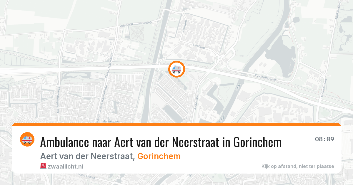 Ambulance naar Aert van der Neerstraat in Gorinchem — 18 mrt 2026