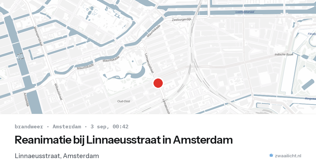 Reanimatie bij Linnaeusstraat in Amsterdam — 2 sep 2026