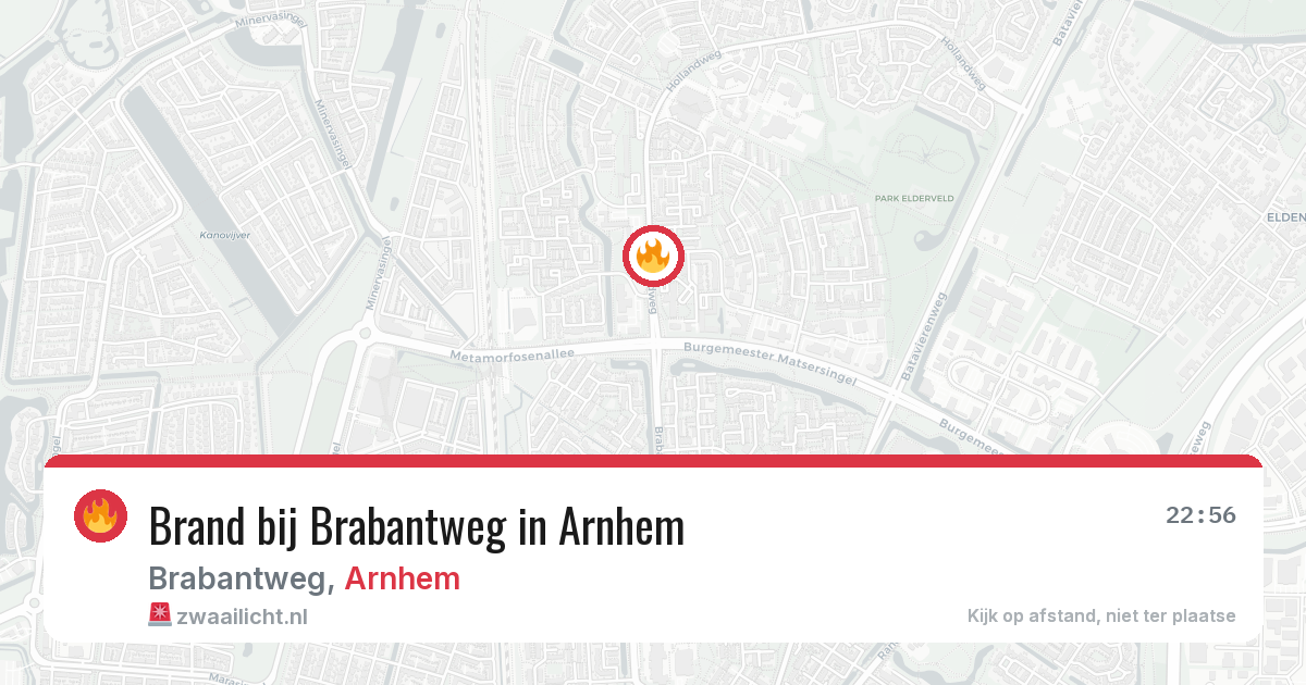 Brand bij Brabantweg in Arnhem — 19 jun 2026